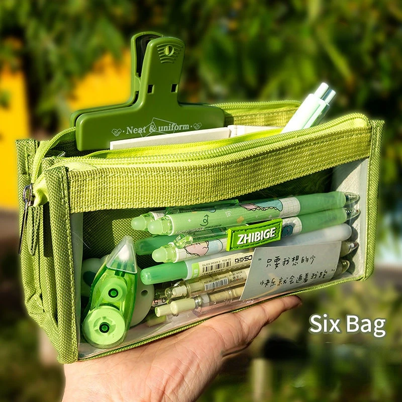 Six Layers Large Capacity Pencil Bag Stationery Supplies Aesthetic Transparent Pen Case Girl Zipper Pencil Pouch School Supplies
Six Layers Large Capacity Pencil Bag Stationery Supplies Aesthetic Transparent Pen Case Girl Zipper Pencil Pouch School Supplies