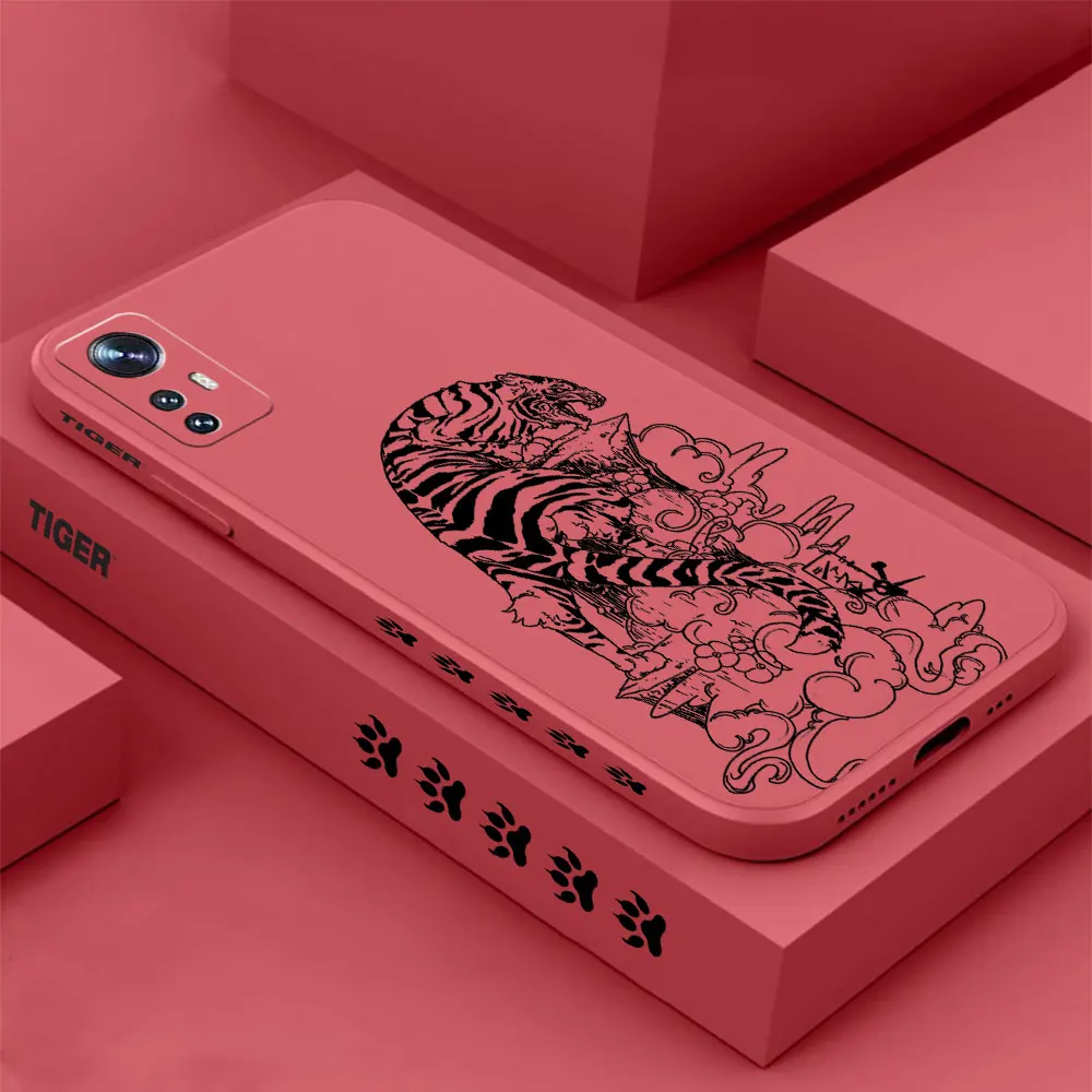 

Чехол для телефона Black Tiger для Xiaomi Mi 13 12 12S 12X 11 11T 10 10S 10I 9 9SE 8SE Pro Uitra Lite, жидкий силиконовый чехол, чехол Cqoues