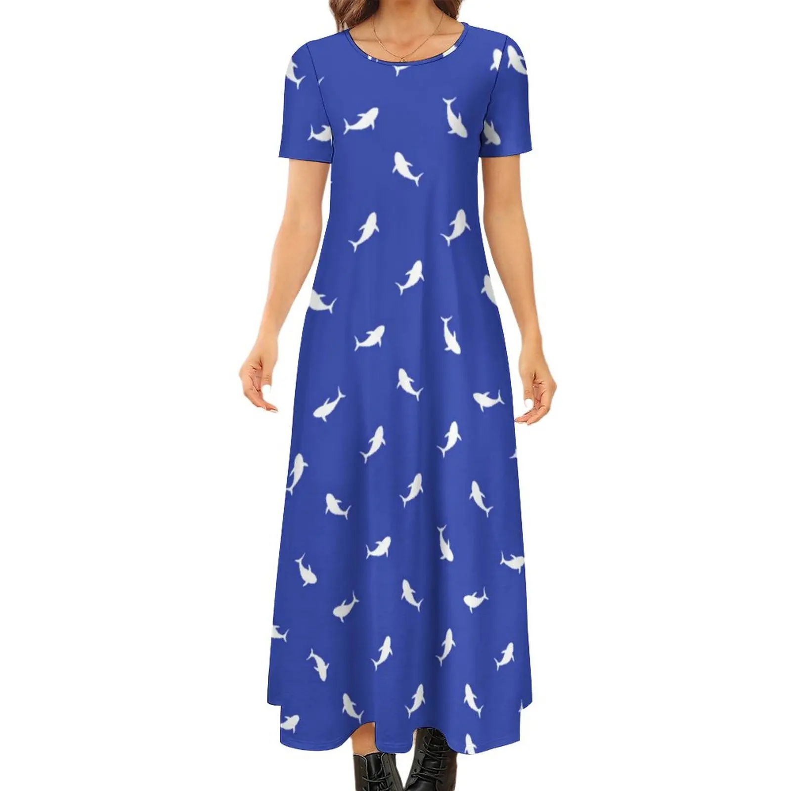 Whale Shark Dress Marine Life Print Cute Maxi Dress Short Sleeve Street Style Boho Beach Long Dresses Graphic Oversized Vestido
Whale Shark Dress Marine Life Print Cute Maxi Dress Short Sleeve Street Style Boho Beach Long Dresses Graphic Oversized Vestido
