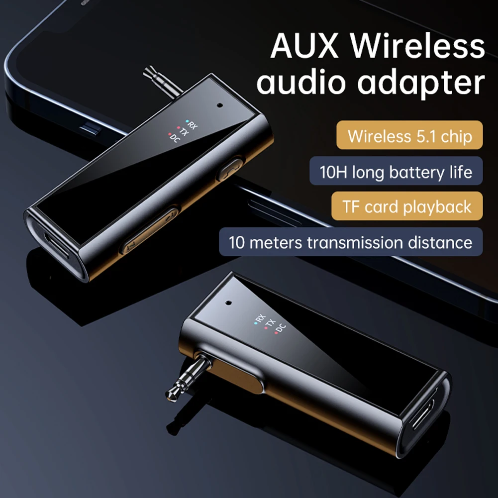 USB Wireless Bluetooth 5.1 Transmitter Receiver 2 in 1 Audio Adapter 3.5mm AUX Car Audio For Car Mic Music Receiver
USB Wireless Bluetooth 5.1 Transmitter Receiver 2 in 1 Audio Adapter 3.5mm AUX Car Audio For Car Mic Music Receiver