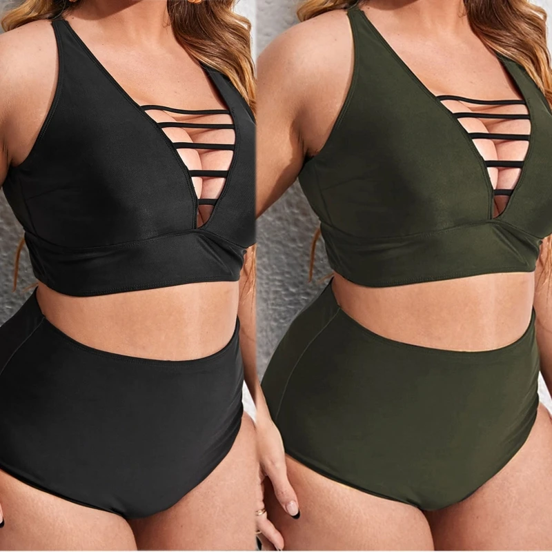 Women Oversized Bathing Suit Beachwear Pure Colors Popular Split Swimwear Set
Women Oversized Bathing Suit Beachwear Pure Colors Popular Split Swimwear Set