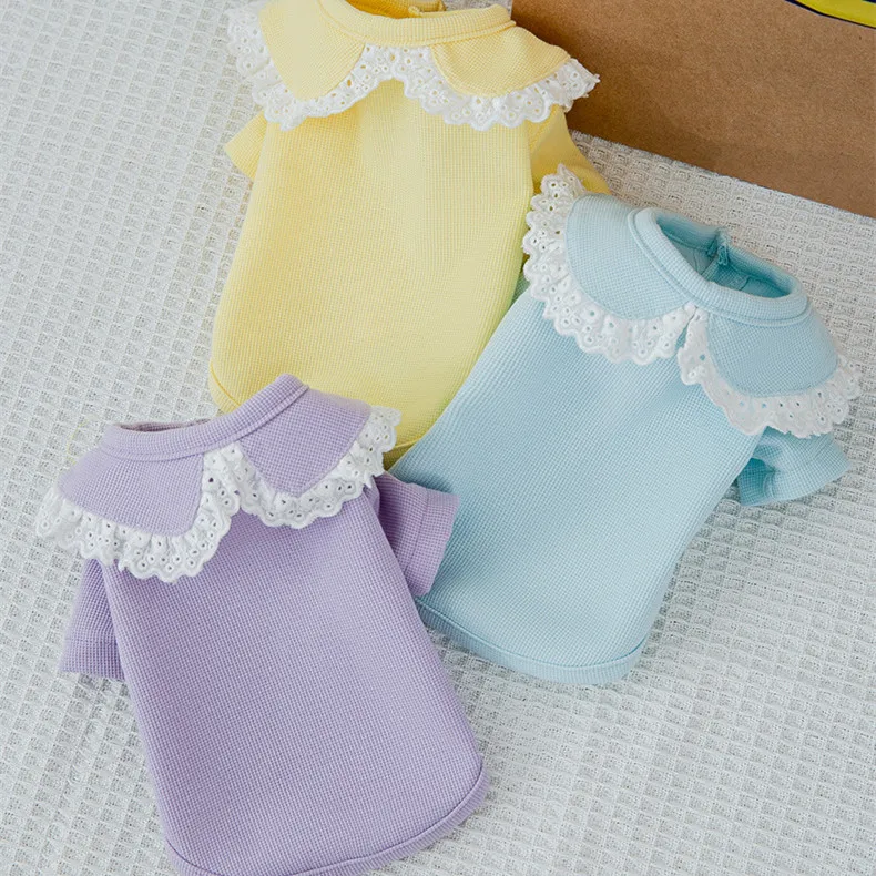 Lace Shirt Dog Clothes Solid T-shirt Small for Dogs Clothing Pet Outfits Cute Summer Yorkies Print Yollow Girl Ropa Para Perro
Lace Shirt Dog Clothes Solid T-shirt Small for Dogs Clothing Pet Outfits Cute Summer Yorkies Print Yollow Girl Ropa Para Perro
