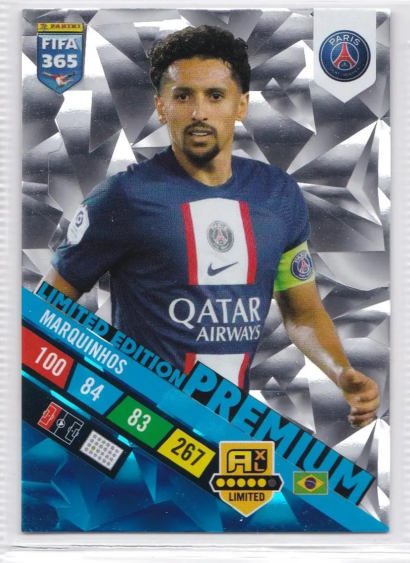 Panini 2023 Подлинная новейшая карта FIFA365 Звездная карточка LE Limit карточка Париж Сен-Жермен F C Маркос аоплюс Коррея коллекционные предметы подарк...
Panini 2023 Подлинная новейшая карта FIFA365 Звездная карточка LE Limit карточка Париж Сен-Жермен F C Маркос аоплюс Коррея коллекционные предметы подарк...