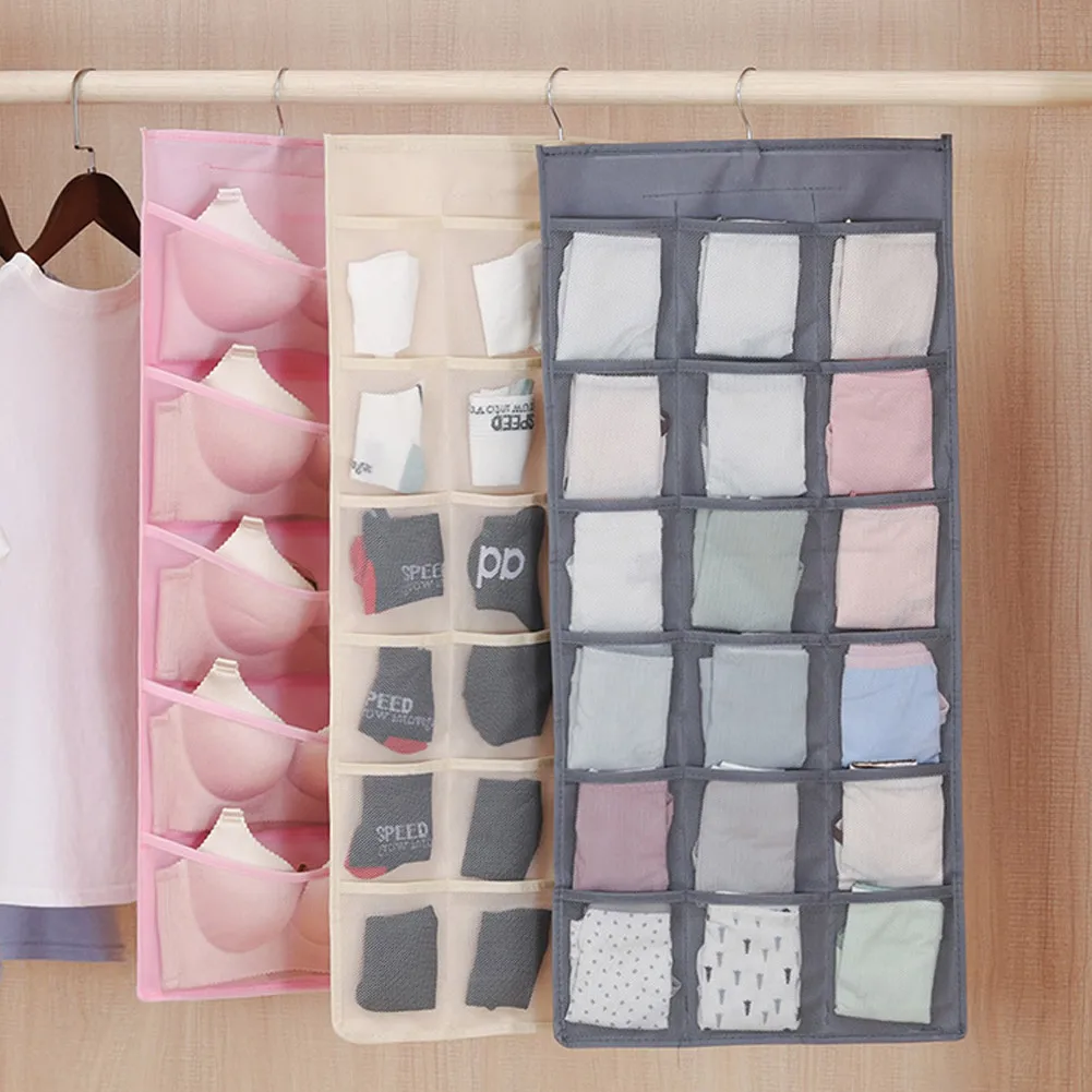 24 Pockets Wall Wardrobe Hanging Organizer Socks Underwear Sundries Sorting Storage Bags Bathroom Storage Accessories
24 Pockets Wall Wardrobe Hanging Organizer Socks Underwear Sundries Sorting Storage Bags Bathroom Storage Accessories