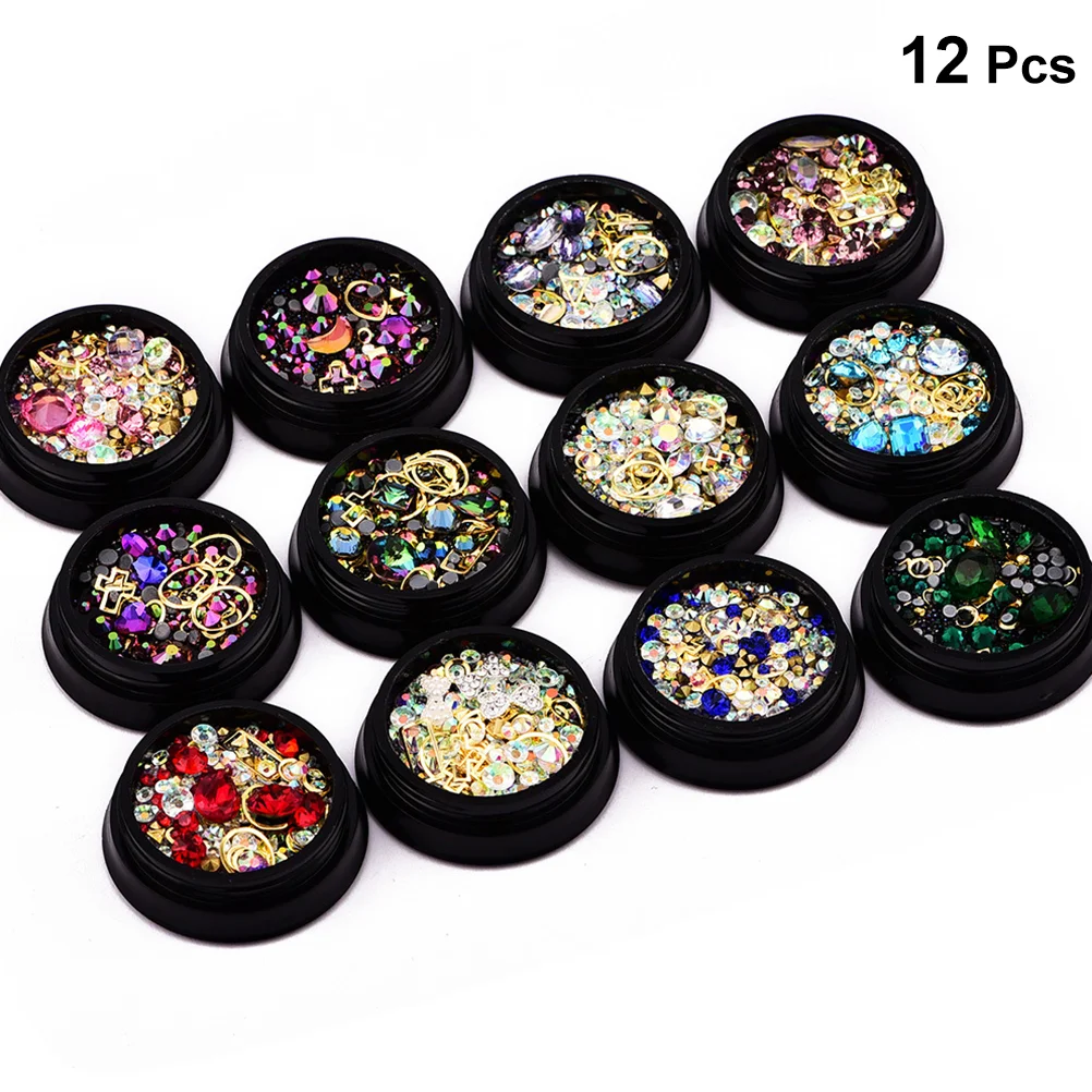 12pcs Nail Art Decor Gems Crystals Diamonds Rhinestones Nail Jewelry Nail Decor Accessories Mixed Sticker for Salon
12pcs Nail Art Decor Gems Crystals Diamonds Rhinestones Nail Jewelry Nail Decor Accessories Mixed Sticker for Salon