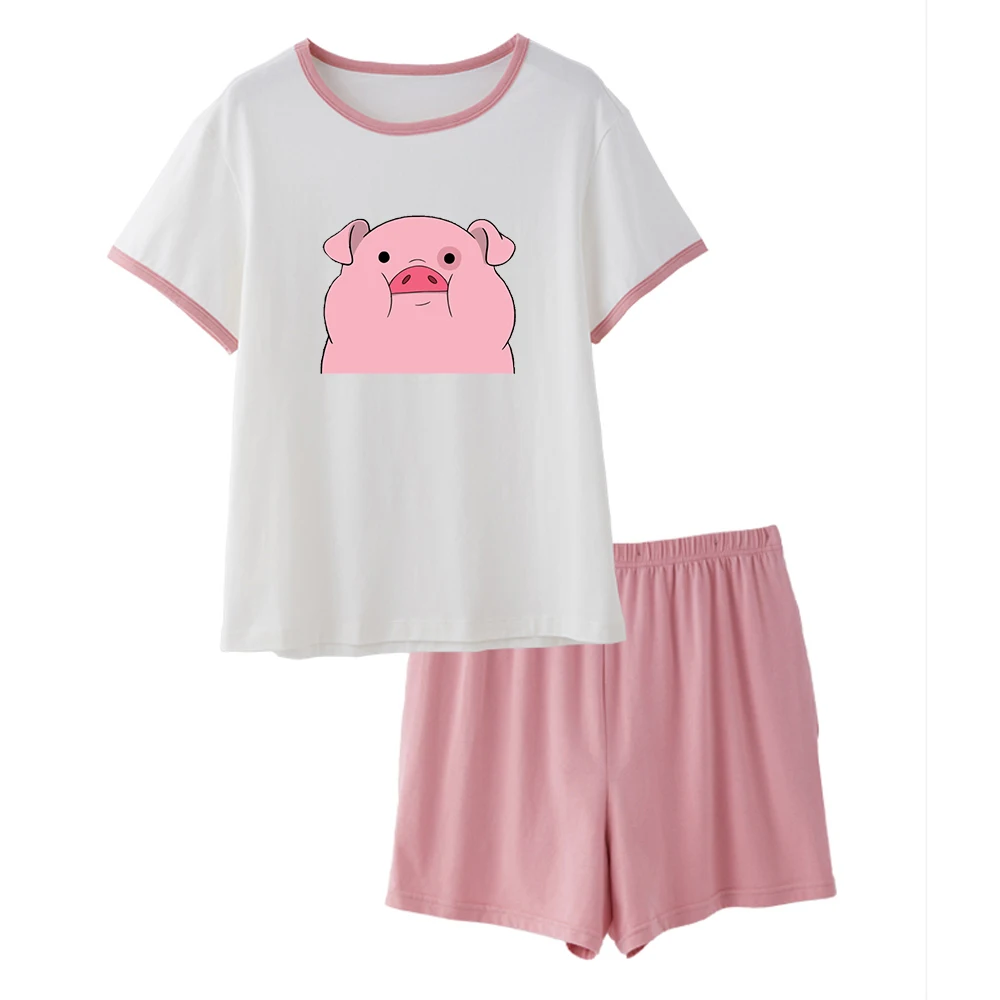 Harajuku Print Pajama Sets Pattern for Women Pajamas Cute Cartoon Sleepwear Set Female Summer Nightwear Homewear Loungewear
Harajuku Print Pajama Sets Pattern for Women Pajamas Cute Cartoon Sleepwear Set Female Summer Nightwear Homewear Loungewear