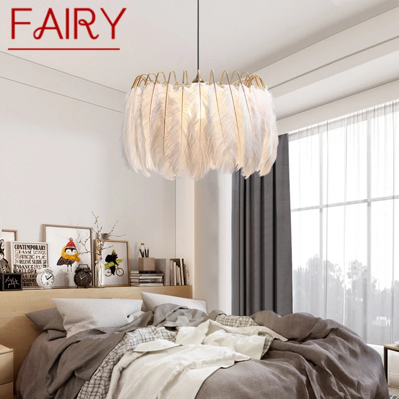 FAIRY Nordic Pendant Lamp Creative Modern White LED Vintage Feather Light Fixtures For Home Dining Room Bedroom Decor
FAIRY Nordic Pendant Lamp Creative Modern White LED Vintage Feather Light Fixtures For Home Dining Room Bedroom Decor