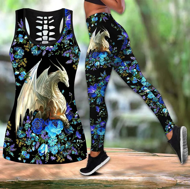 Dragon Mandala Art 3D Over Printed Leggings + Hollow Tank Top Combo Women Yoga Pants Casual Sports High Waist Gym Fitness Pants
Dragon Mandala Art 3D Over Printed Leggings + Hollow Tank Top Combo Women Yoga Pants Casual Sports High Waist Gym Fitness Pants