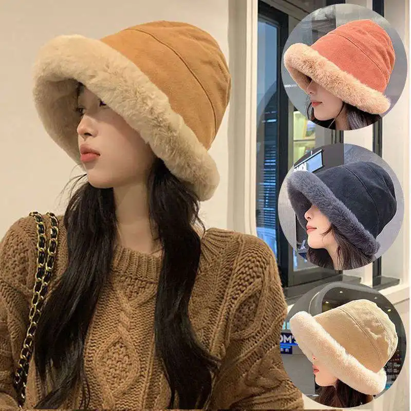 Fashion New Soft Plush Autumn and Winter Bucket Hat Warm Basin Hats Outdoor Wide-Brimmed Fisherman Cap Panama Hat Fishing Cap
Fashion New Soft Plush Autumn and Winter Bucket Hat Warm Basin Hats Outdoor Wide-Brimmed Fisherman Cap Panama Hat Fishing Cap