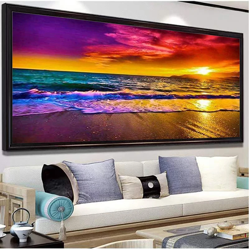 5D DIY Full Diamond Painting Sunset Sea Landscape Diamond Mosaic Picture of Rhinestones Diamond Embroidery Wall Art Home Decor
5D DIY Full Diamond Painting Sunset Sea Landscape Diamond Mosaic Picture of Rhinestones Diamond Embroidery Wall Art Home Decor