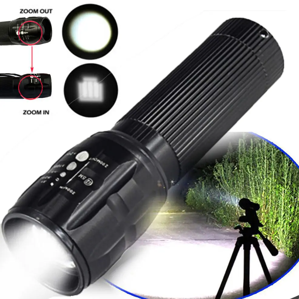 

High Lumen LED Flashlight Waterproof Torch Zoomable Flashlights Pocket Emergency Flashlight for Camping Hiling Fishing Hunting