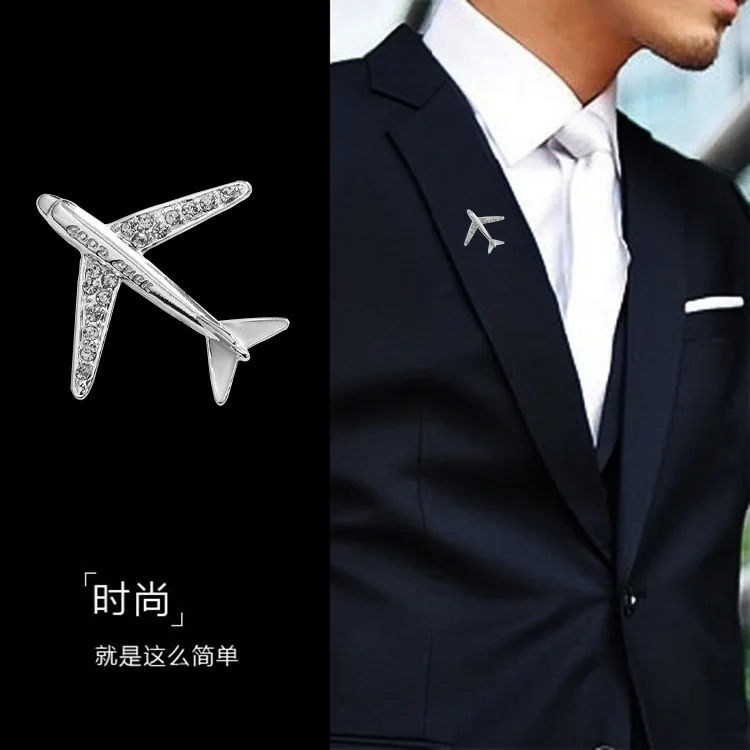 New fashion Men's Airplane Brooch Collar Pin All-match High-end Diamond-studded Corsage Personalized Suit Jacket with Jewelry
New fashion Men's Airplane Brooch Collar Pin All-match High-end Diamond-studded Corsage Personalized Suit Jacket with Jewelry