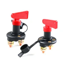 300A 12V 24V Red 2Key Cut Off Battery Main Kill Switch Vehicle Car Modify Isolator Disconnector Truck Boat Auto Car Power Switch