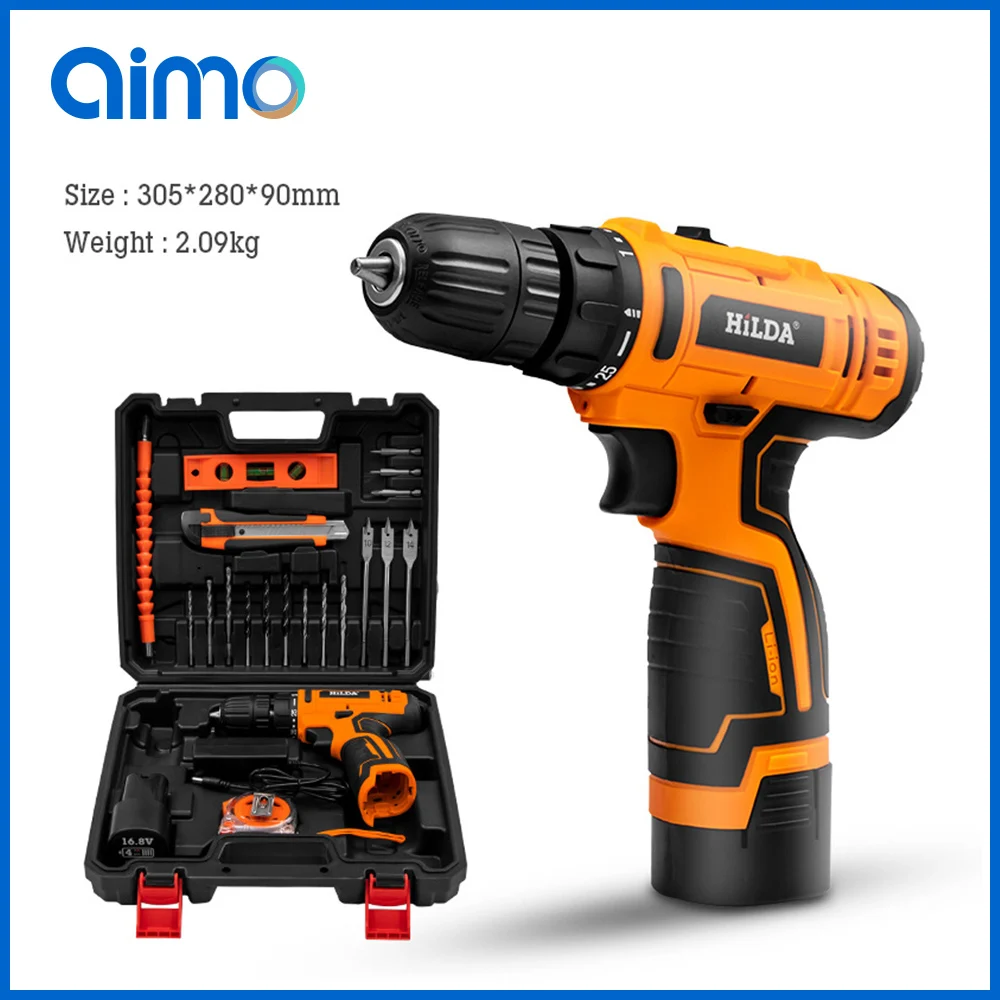 AIMO 16.8V Speed Cordless Impact Drill Electric Screwdriver Home Mini Lithium Battery Wireless Rechargeable Hand Drill
AIMO 16.8V Speed Cordless Impact Drill Electric Screwdriver Home Mini Lithium Battery Wireless Rechargeable Hand Drill