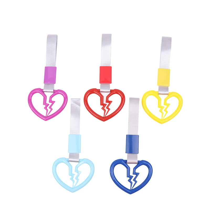 

1 Pc JDM Broken Heart Handle Pull Ring Car Explosion Heart Crack Decoration Warning Hanging Ring Multicolour Luminous Pull Ring