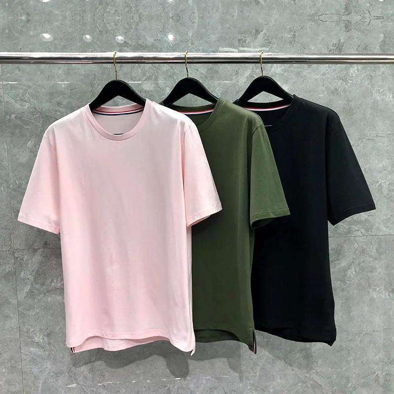 TB Thom Short Sleeve T-shirt Men's Summer Casual Fashion Slim Men's and Women's Tee Solid Fashion Couple Harajuku Loose Top
TB Thom Short Sleeve T-shirt Men's Summer Casual Fashion Slim Men's and Women's Tee Solid Fashion Couple Harajuku Loose Top