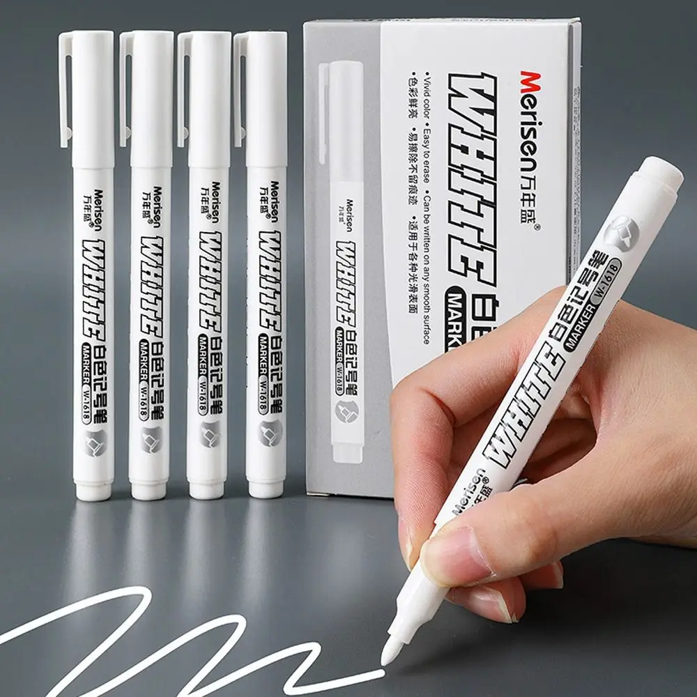 

Устойчивая к выцветанию белая Перманентная ручка для краски быстросохнущая Водонепроницаемая белая маркерная ручка для плавного письма износостойкая