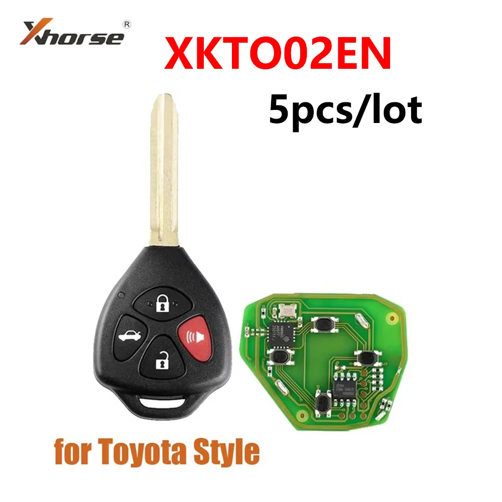 5 шт./лот Xhorse провод флип дистанционный ключ для Toyota стиль треугольник 4 кнопки