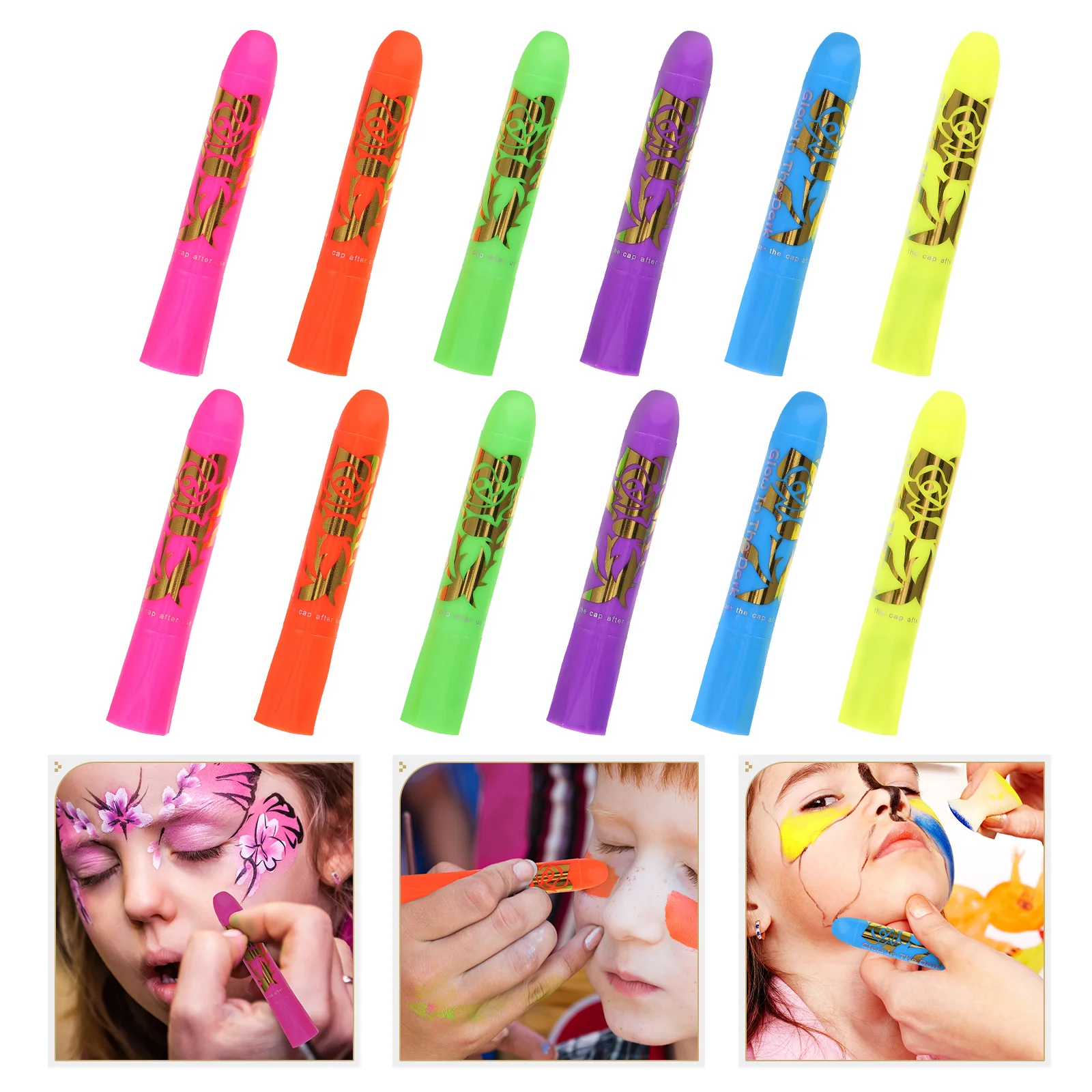 

Washable Face Party Supplies Makeup Crayons For Pens Markers Painting Sticks Drawing Favors Body Top Coat