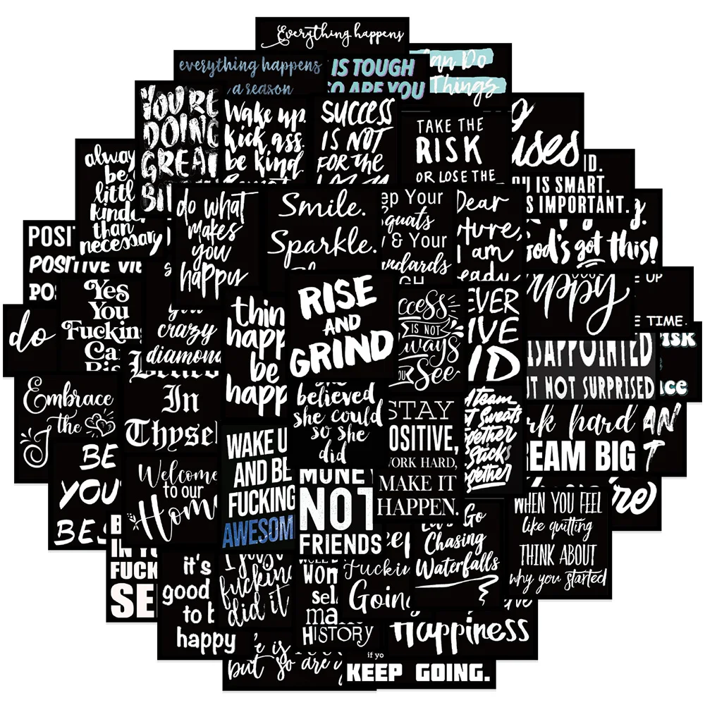 10/30/61PCS Cool Inspirational Phrase Stickers Graffiti Scrapbooking Laptop Luggage Motivational Kids Sticker Toy Decals Packs
10/30/61PCS Cool Inspirational Phrase Stickers Graffiti Scrapbooking Laptop Luggage Motivational Kids Sticker Toy Decals Packs