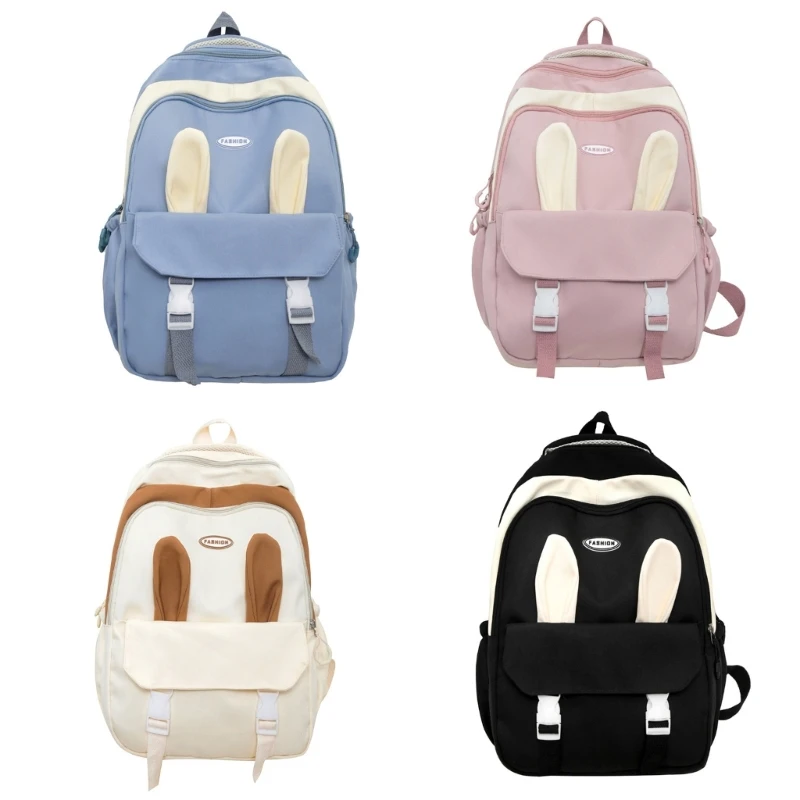 Cartoon Rabbit Ears Nylon Backpack Laptop Backpack Student Rucksack Female Travel Book Bag Schoolbag for Teenager
Cartoon Rabbit Ears Nylon Backpack Laptop Backpack Student Rucksack Female Travel Book Bag Schoolbag for Teenager