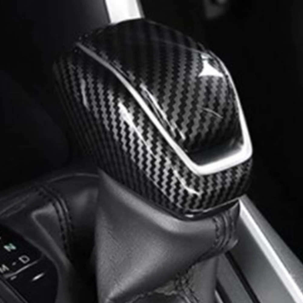 

Carbon Fiber Car Gear Shift Knob Cover Cap Trims For Highlander For RAV4 Kluger ABS Plastic Gear Head Trim Car Accessories