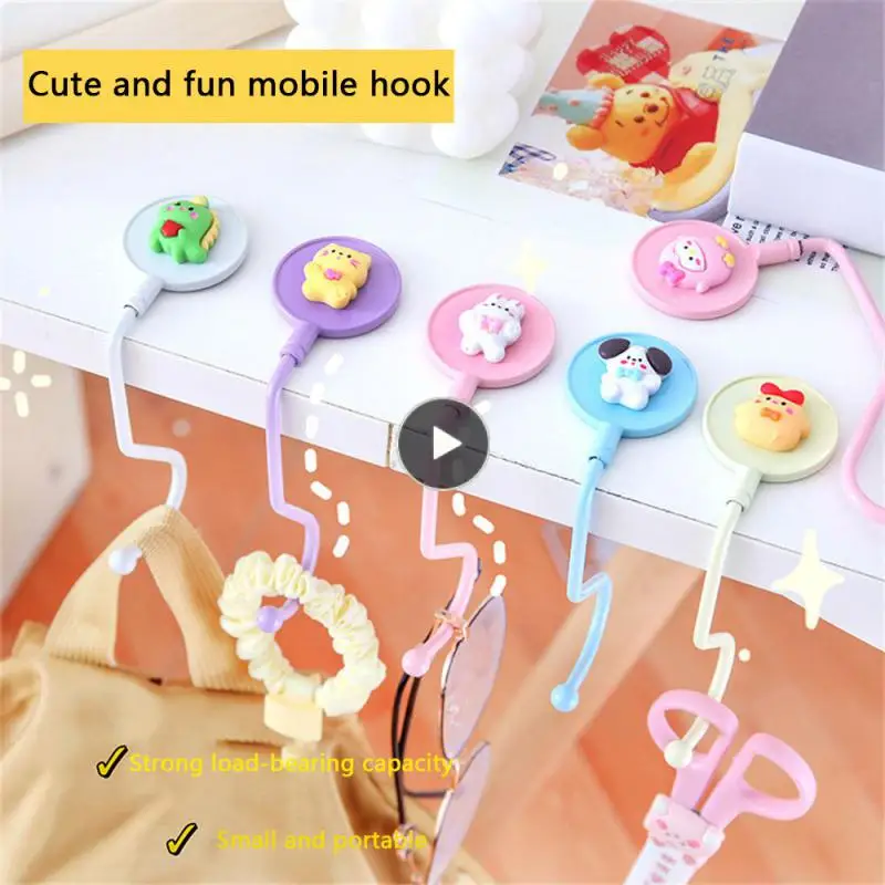 Load-bearing Capacity Table Side Hangers Cartoon Strong Stability Purse Bag Hooks Small Portable Hook Practical Desk Hooks Cute
Load-bearing Capacity Table Side Hangers Cartoon Strong Stability Purse Bag Hooks Small Portable Hook Practical Desk Hooks Cute