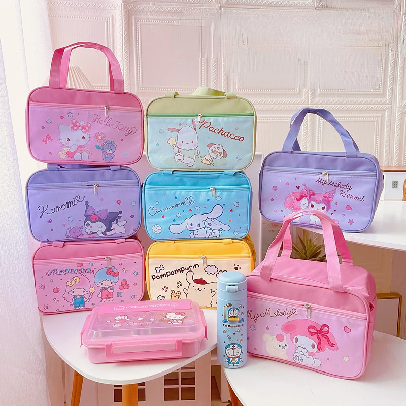Anime Sanrio Kuromi Cinnamoroll Insulated Lunch Box Bag Hello Kitty Pompompurin Japanese Style Kawaii Tote Waterproof Lunch Bag
Anime Sanrio Kuromi Cinnamoroll Insulated Lunch Box Bag Hello Kitty Pompompurin Japanese Style Kawaii Tote Waterproof Lunch Bag