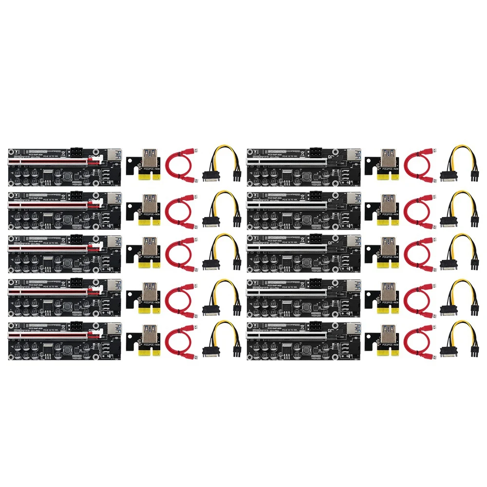 10 шт. PCIE Riser V011Pro PCI Express 1X до 16X карта расширения графического процессора с USB 3,0 удлинительным кабелем 10 твердых конденсаторов для майнинга
10 шт. PCIE Riser V011Pro PCI Express 1X до 16X карта расширения графического процессора с USB 3,0 удлинительным кабелем 10 твердых конденсаторов для майнинга