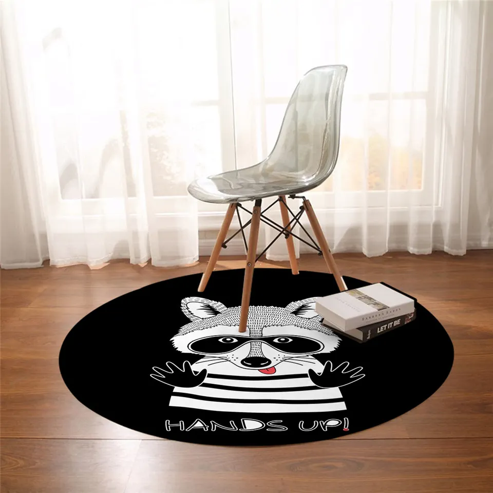 Raccoon Area Rug for Bedroom Cartoon Round Floor Mat Doodle Animal Portrait Decorative Tapete Thief Mask Carpet
Raccoon Area Rug for Bedroom Cartoon Round Floor Mat Doodle Animal Portrait Decorative Tapete Thief Mask Carpet