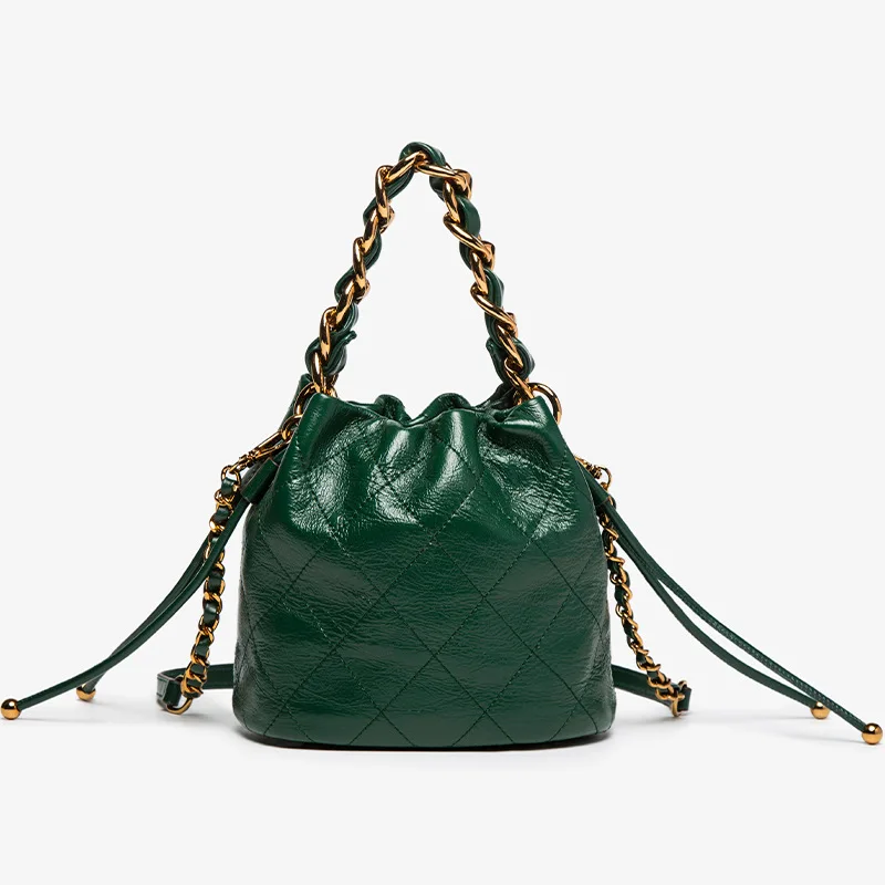 Cow Leather Women's Bag Drawstring Mouth Bucket Texture Leather Rhombic Pattern Handbag Lady Messenger Bags Luxury Designer
Cow Leather Women's Bag Drawstring Mouth Bucket Texture Leather Rhombic Pattern Handbag Lady Messenger Bags Luxury Designer