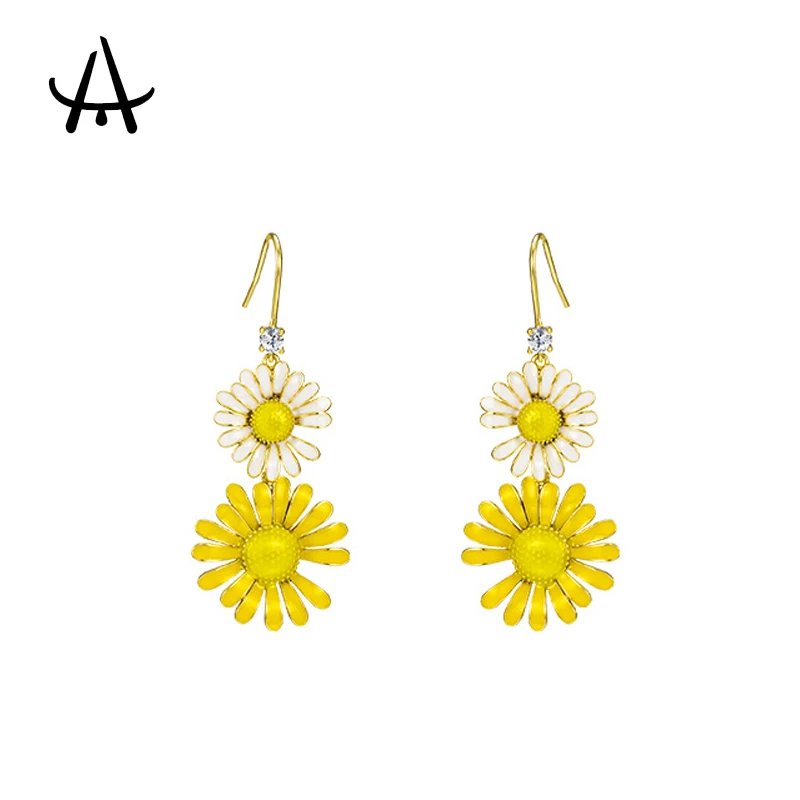 Agsnilove Daisy Dangle Earrings 24K Gold Plated Inlaid Zircon 925 Sterling Silver Post Everyday Wearing Women Jewelry New Stud
Agsnilove Daisy Dangle Earrings 24K Gold Plated Inlaid Zircon 925 Sterling Silver Post Everyday Wearing Women Jewelry New Stud