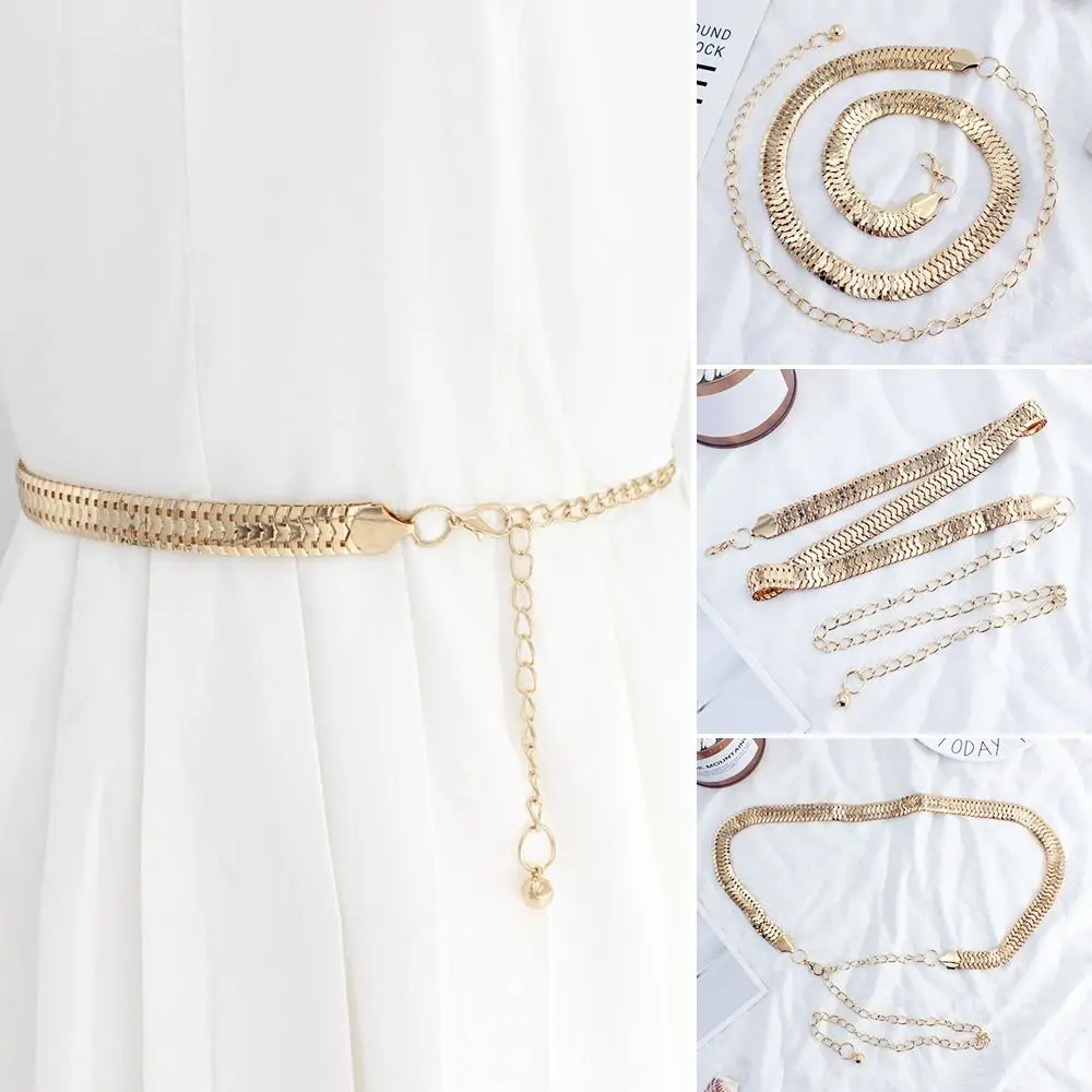 Fashion Simple Luxury Design Party Gold Chain Belt Trouser Dress Belts Waist Strap Metal Waistband
Fashion Simple Luxury Design Party Gold Chain Belt Trouser Dress Belts Waist Strap Metal Waistband