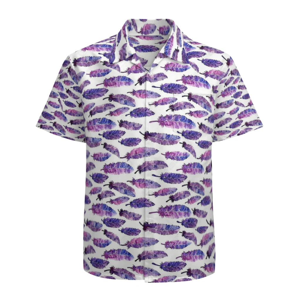 Feather Pattern Purple Men Hawaii Shirts Design Art Square Collar Short Sleeve 3D Shirt Funny High Quality Birthday Gifts
Feather Pattern Purple Men Hawaii Shirts Design Art Square Collar Short Sleeve 3D Shirt Funny High Quality Birthday Gifts