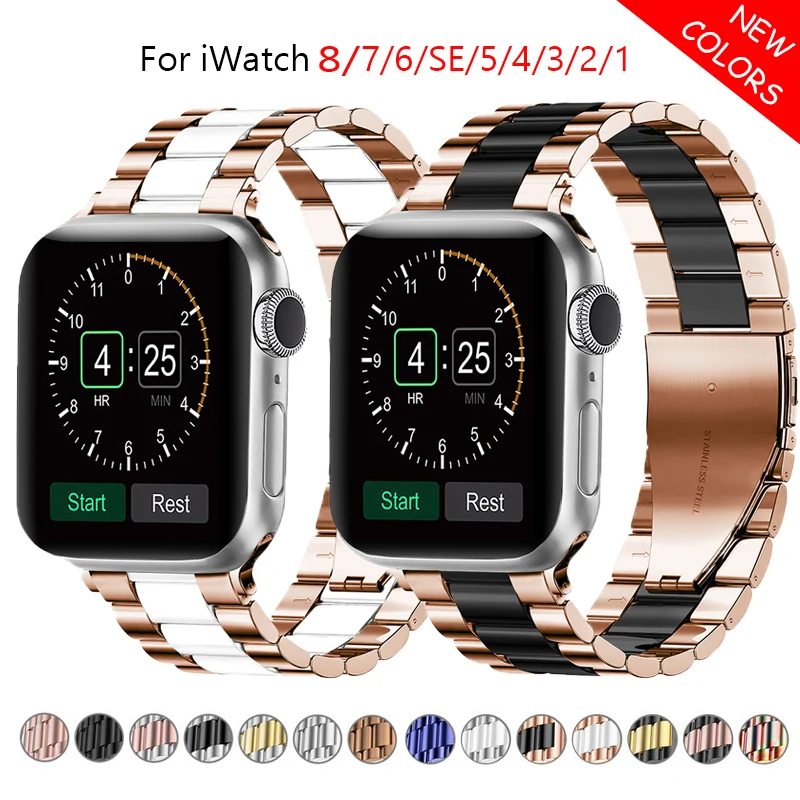 Stainless Steel Strap For Apple watch band 38/40/41mm Metal WatchBand 42/44/45/49mm Sport Bracelet for iWatch series 8/7/6/SE/54
Stainless Steel Strap For Apple watch band 38/40/41mm Metal WatchBand 42/44/45/49mm Sport Bracelet for iWatch series 8/7/6/SE/54