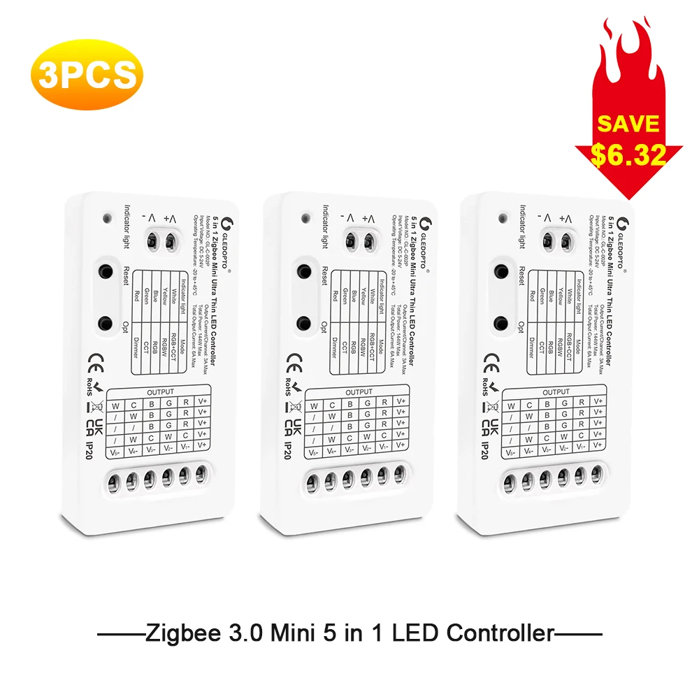 Умный Gledopto Zigbee 3,0 Pro Mini 5 в 1 RGB + CCT Светодиодная лента, контроллер для внутреннего освещения, Кухонное настенное освещение
Умный Gledopto Zigbee 3,0 Pro Mini 5 в 1 RGB + CCT Светодиодная лента, контроллер для внутреннего освещения, Кухонное настенное освещение