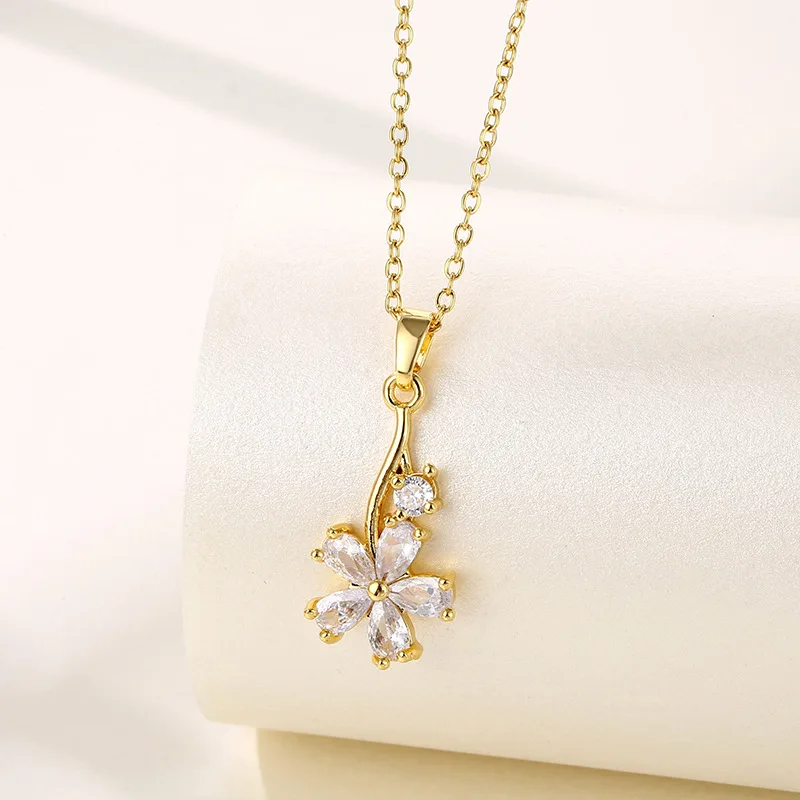 Elegant Sweet Style Choker Flower Crystal Pendant Necklaces for Women Girls Daily Party Gifts Stainless Steel Chains Jewelry
Elegant Sweet Style Choker Flower Crystal Pendant Necklaces for Women Girls Daily Party Gifts Stainless Steel Chains Jewelry