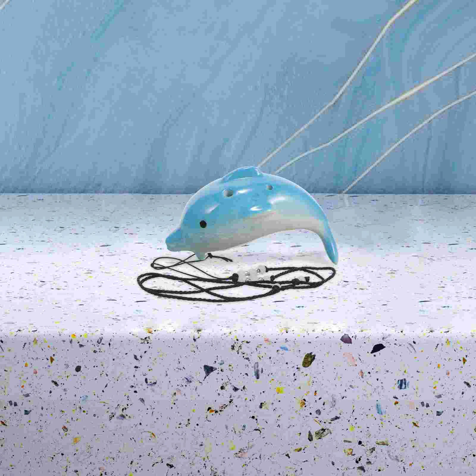 Necklace Travel Flute Instrument 6 Hole Alto Ocarina Ceramics Dolphin for Beginner
Necklace Travel Flute Instrument 6 Hole Alto Ocarina Ceramics Dolphin for Beginner