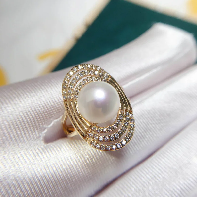 Natural Freshwater Pearl Ring Light Luxury Oval 18K Gold Plated Ring Adjustable Banquet Wedding Jewelry Gift popular Ornament
Natural Freshwater Pearl Ring Light Luxury Oval 18K Gold Plated Ring Adjustable Banquet Wedding Jewelry Gift popular Ornament
