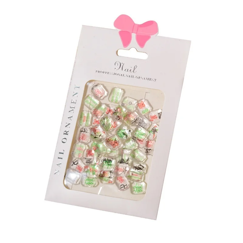 50pcs/1box Nail China Mahjong 2022 New Year Fortune Red White Board Bobbin Flat Bottom Stick Drill Nail Accessories
50pcs/1box Nail China Mahjong 2022 New Year Fortune Red White Board Bobbin Flat Bottom Stick Drill Nail Accessories