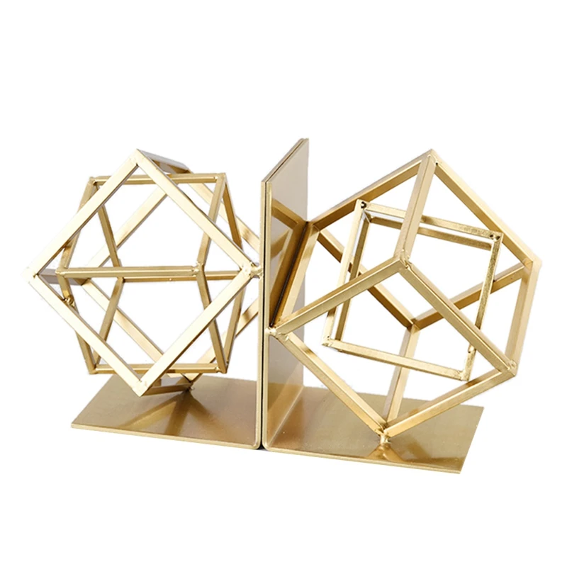 2 Pack Geometric Shelf Decor Cubic Shape Decorative Bookend for Lightweight Books or Organizer storage 
2 Pack Geometric Shelf Decor Cubic Shape Decorative Bookend for Lightweight Books or Organizer storage