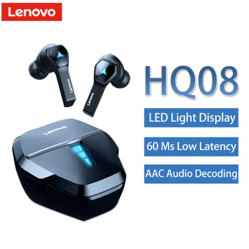 

Игровая гарнитура Lenovo HQ08, TWS наушники AAC HIFI, музыка, Bluetooth наушники, водонепроницаемые спортивные Беспроводные наушники с микрофоном для Android ...