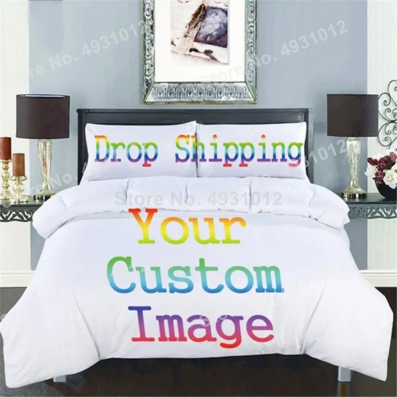 

3D Printing Private Living Picture Custom Link Bedding Set with Beautiful Photo Polyester Home Textiles Duvet Cover Sets