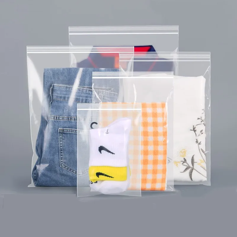 100pcs PE Food Moisture-proof Sealing Bag Thickened Zipper Transparent Self Sealing Sack Plastic Bags for Storing Clothing Socks
100pcs PE Food Moisture-proof Sealing Bag Thickened Zipper Transparent Self Sealing Sack Plastic Bags for Storing Clothing Socks