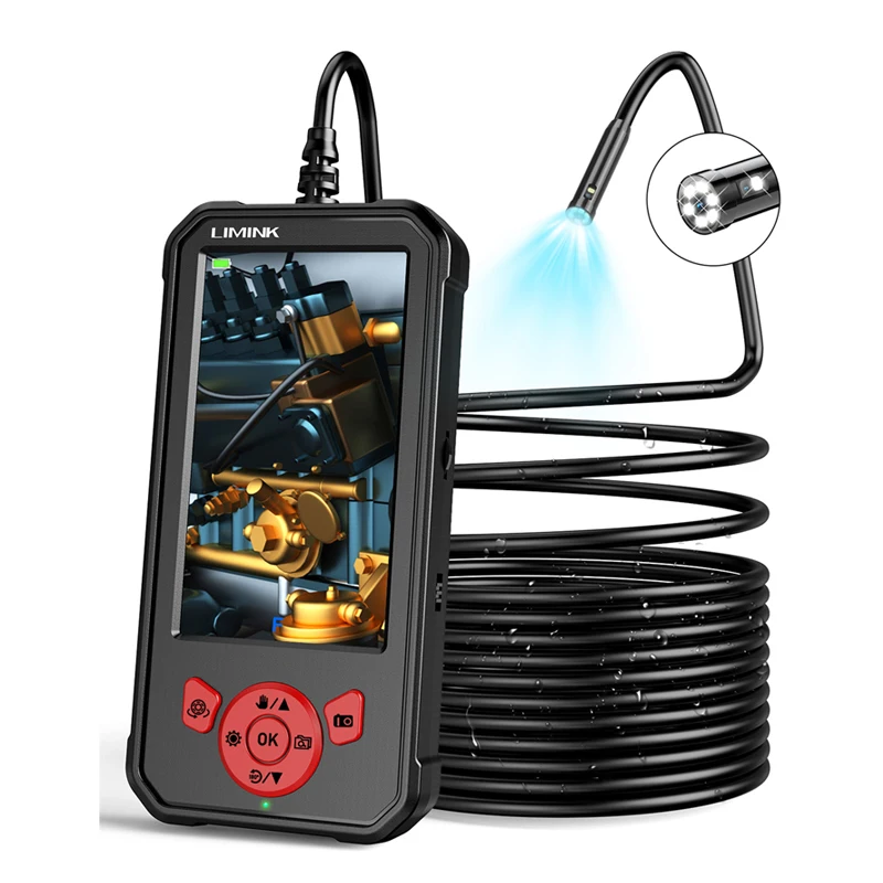 Limink 4.5" Screen Industrial Endoscope 1080P HD Dual Lens 7mm Waterproof for Pipe Wall Engine Snake Camera with Light 32G Card
Limink 4.5" Screen Industrial Endoscope 1080P HD Dual Lens 7mm Waterproof for Pipe Wall Engine Snake Camera with Light 32G Card