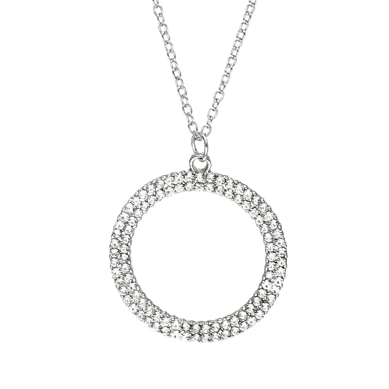 Full Diamond Wheel Luck Pendant Clavicle Chain Shiny Paved Tiny Crysral Circle Round Choker Necklaces Pendant Silver Color Chain
Full Diamond Wheel Luck Pendant Clavicle Chain Shiny Paved Tiny Crysral Circle Round Choker Necklaces Pendant Silver Color Chain