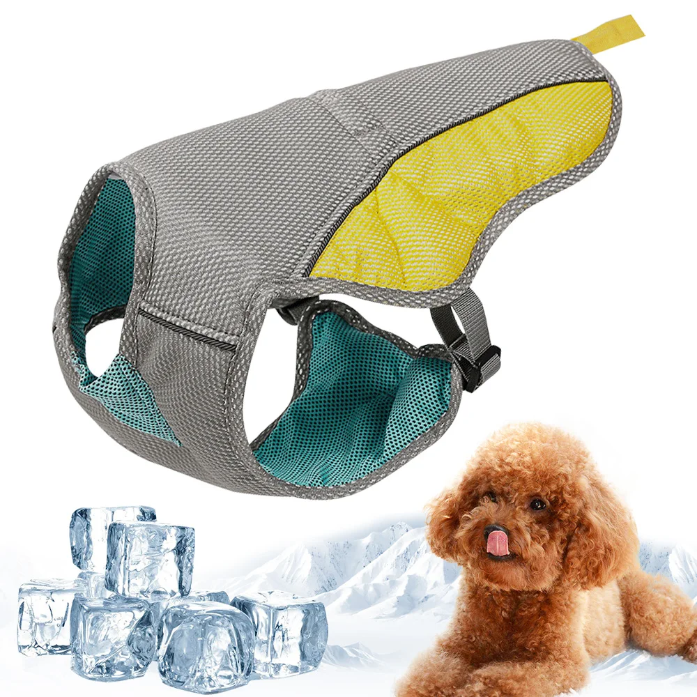 

Воздухопроницаемая быстросъемная одежда, охлаждающий Регулируемый Летний жилет для собак, сетчатый светоотражающий жилет, пальто