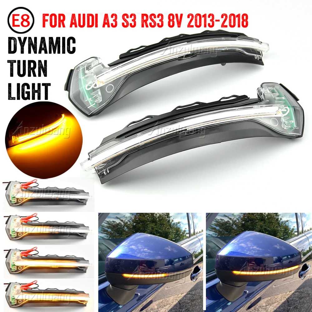 For Audi A3 8V S3 RS3 2013-2020 Flow Rearview Dynamic Sequential Mirror Flowing LED Turn Signal Light
For Audi A3 8V S3 RS3 2013-2020 Flow Rearview Dynamic Sequential Mirror Flowing LED Turn Signal Light