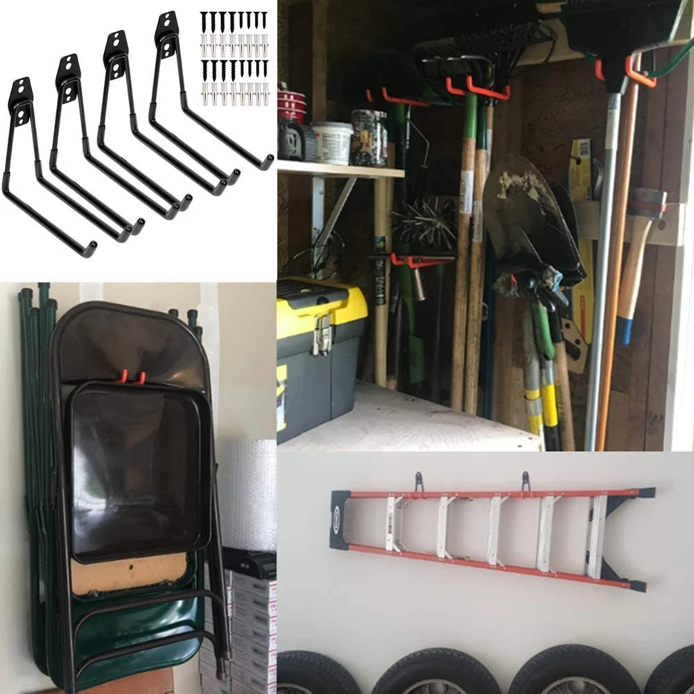 4pcs Heavy Duty Garage Hooks for Bike Ladder Tool Wall Mounted Storage Hangers Wall Mount Garage Bike Hanger Hook
4pcs Heavy Duty Garage Hooks for Bike Ladder Tool Wall Mounted Storage Hangers Wall Mount Garage Bike Hanger Hook