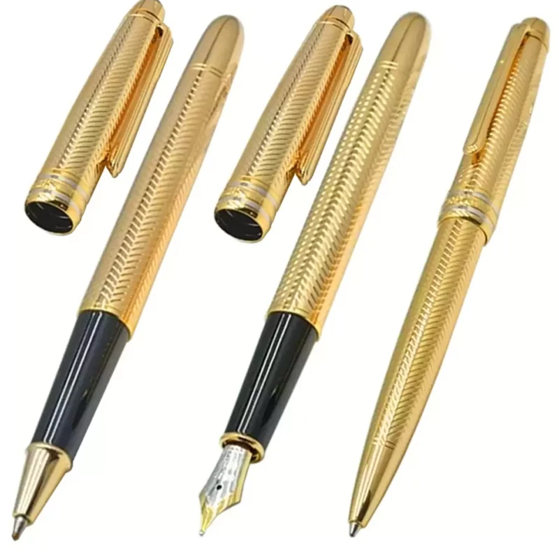 MB High Quality Msk-163 Fountain Rollerball Ballpoint Pen Golden Silver Metal Stripe Stationery Office School With Series Number
MB High Quality Msk-163 Fountain Rollerball Ballpoint Pen Golden Silver Metal Stripe Stationery Office School With Series Number